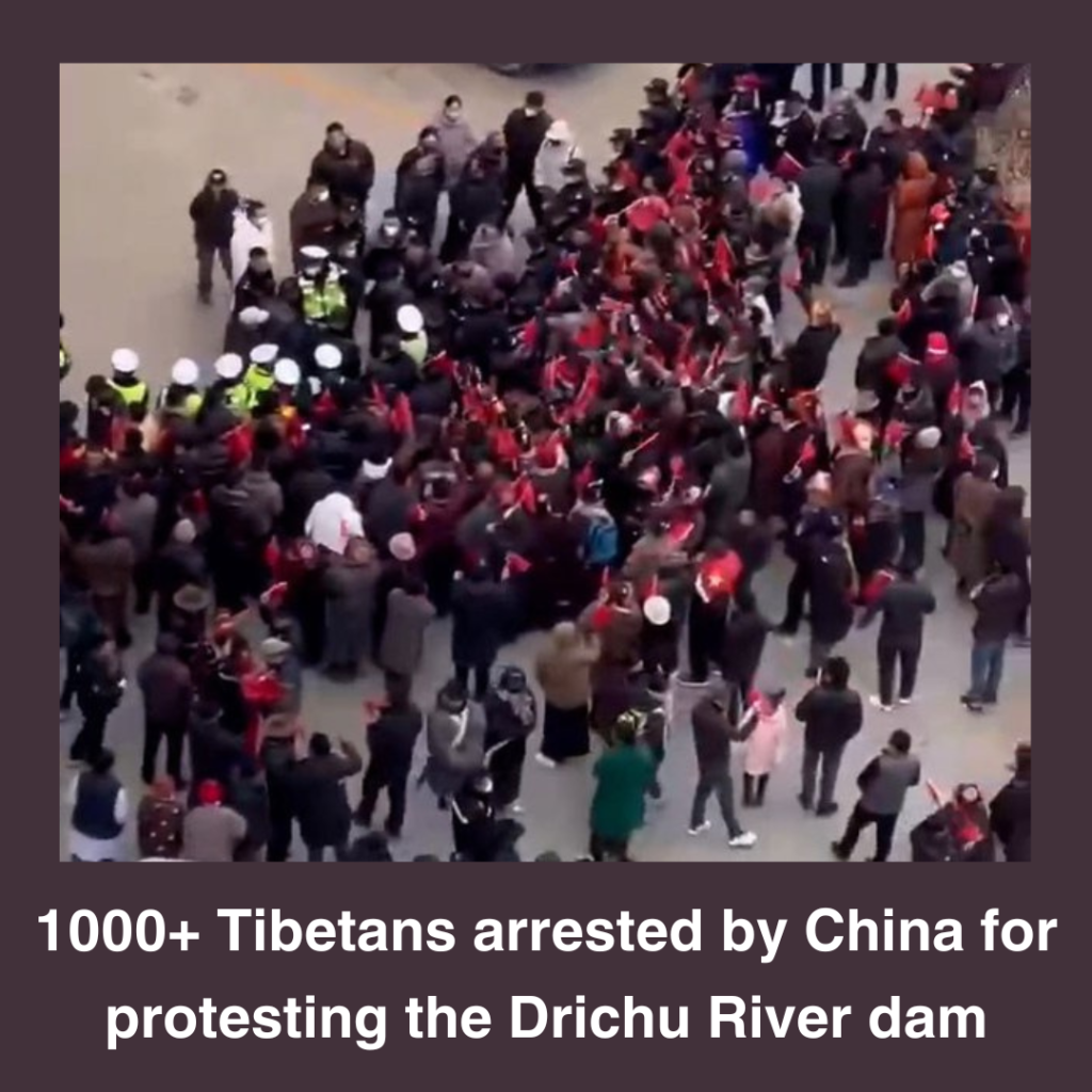 TIBETANS ARRESTED IN ANTI DAM PROTEST - February 2024