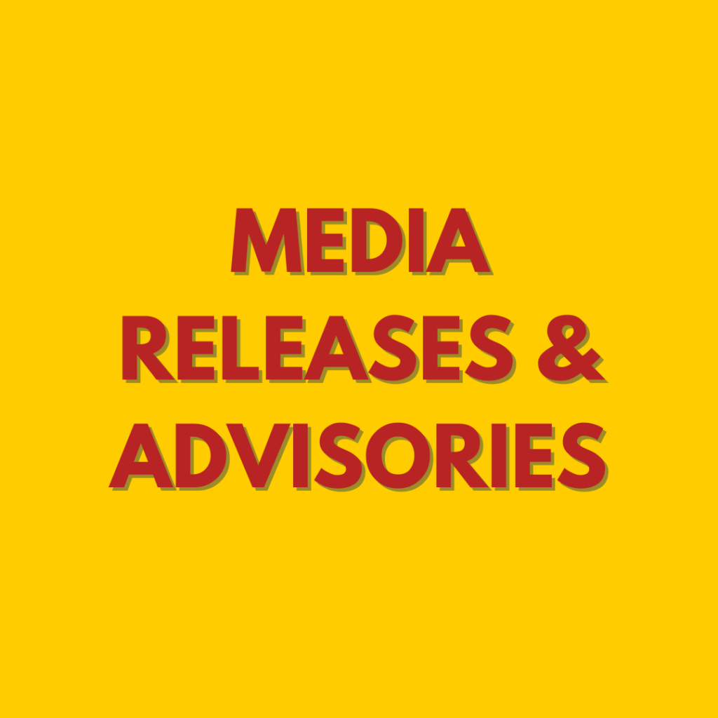 media releases and advisories