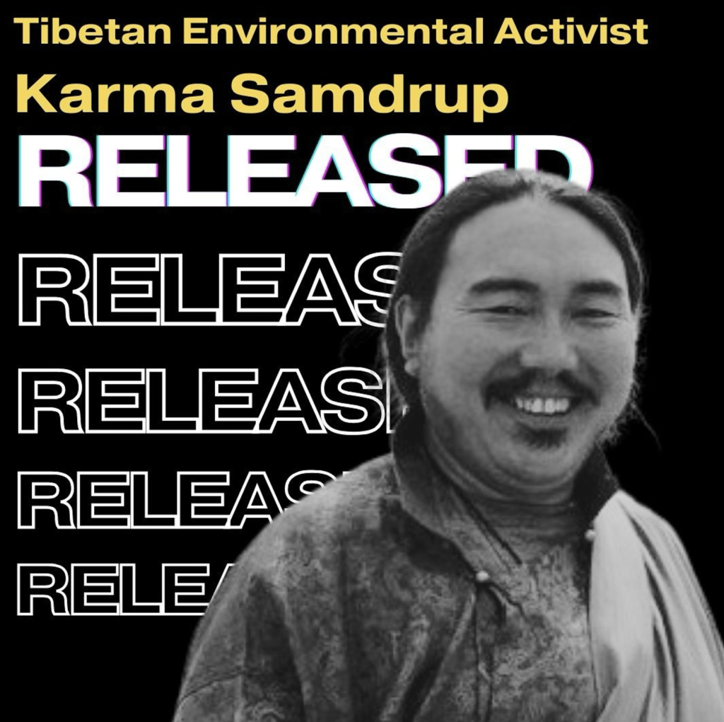 Tibetan environmental rights defender released!